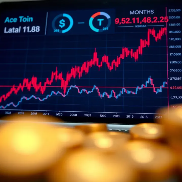 Graph showing Ace Coin price fluctuations over recent months