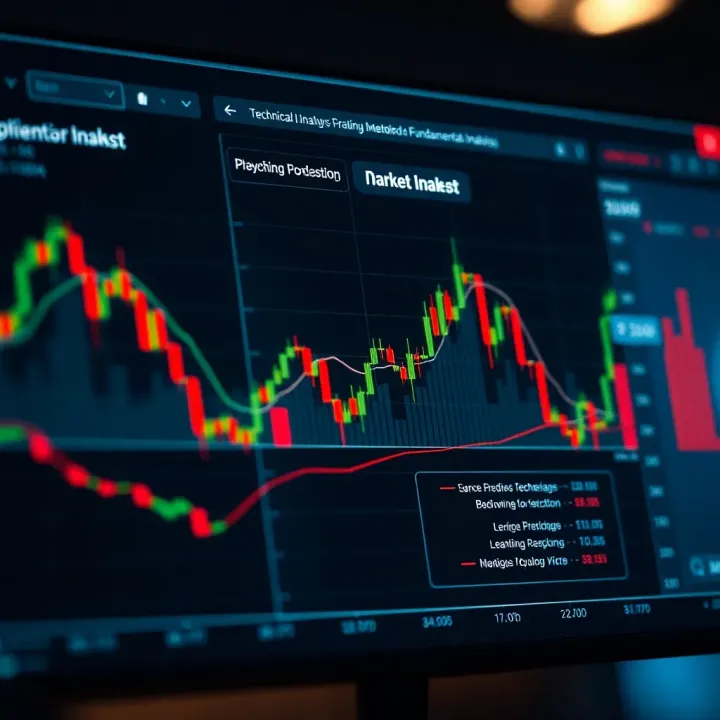 Diagram illustrating technical and fundamental analysis methods for Ada price prediction