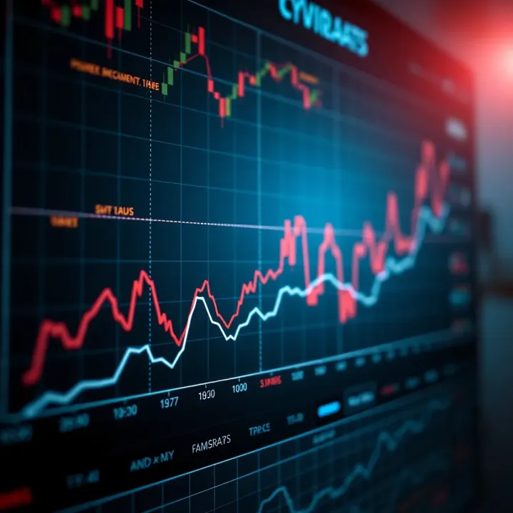 Graph illustrating trends and projections in cryptocurrency value over time
