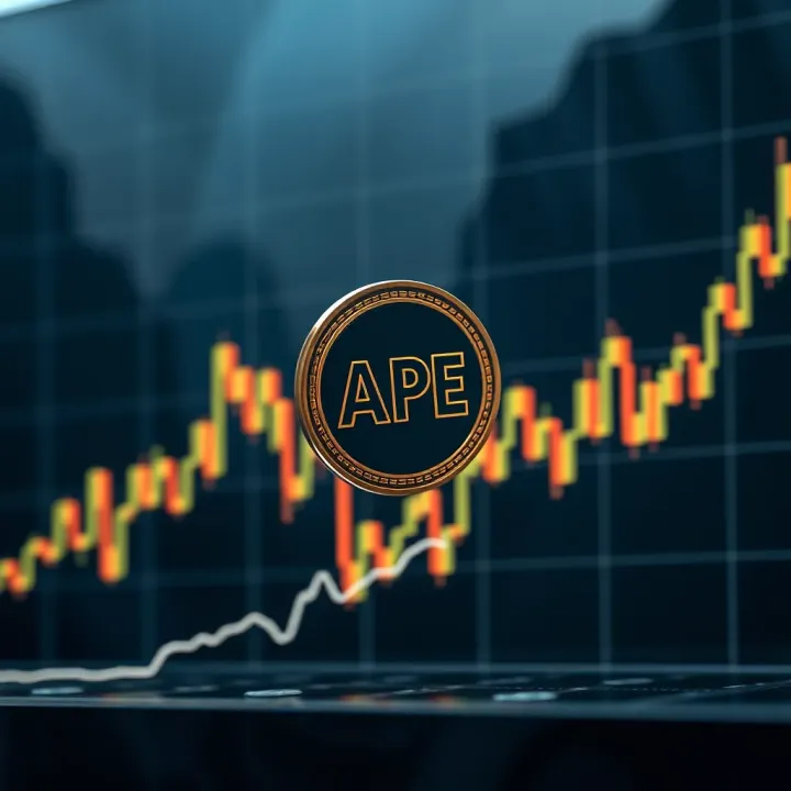 Graph showing the price fluctuations and market trends of Ape Coin over time