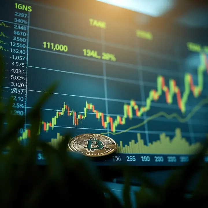 Graph showing fluctuating ApeCoin market trends and trading volumes