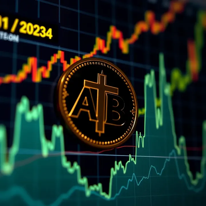Graph showing ARB coin price fluctuations and trend lines over time