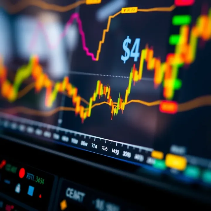 Financial charts showing gold price trends and technical indicators for market analysis