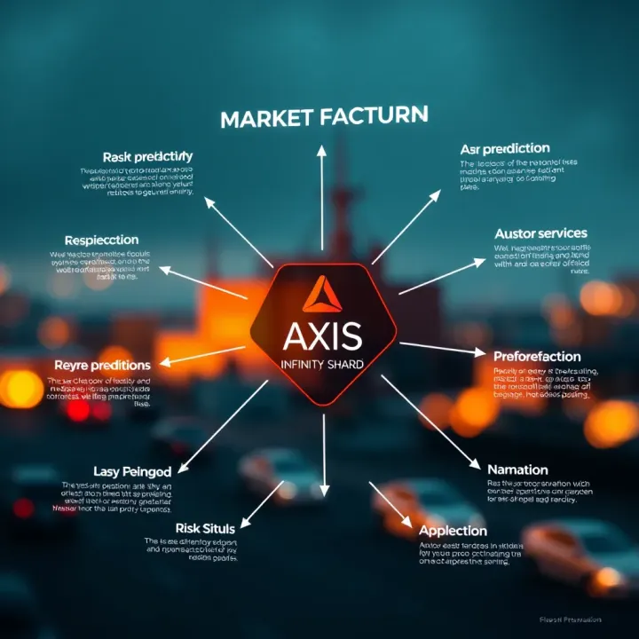 Diagram illustrating key factors influencing Axie Infinity Shard's market value including expert predictions and risk elements