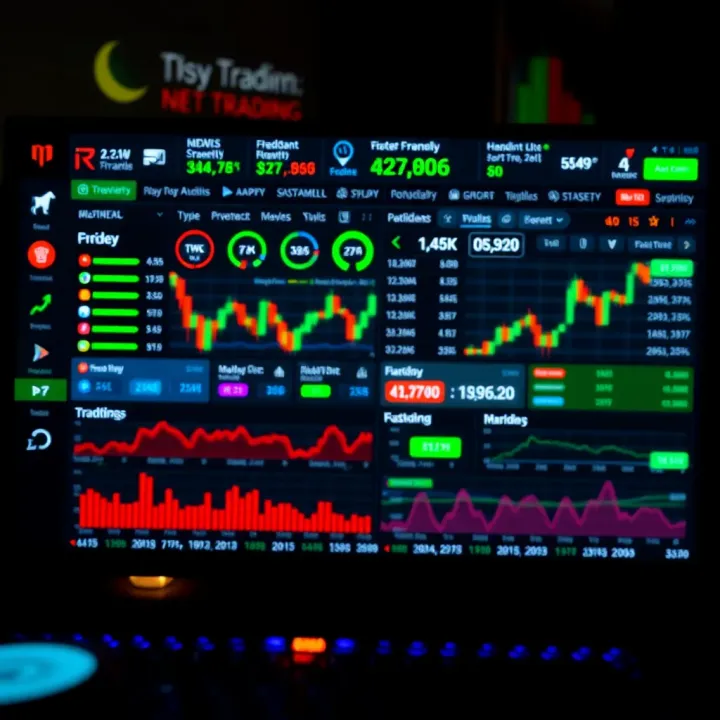 User-friendly online trading platform dashboard showing various market options and real-time data