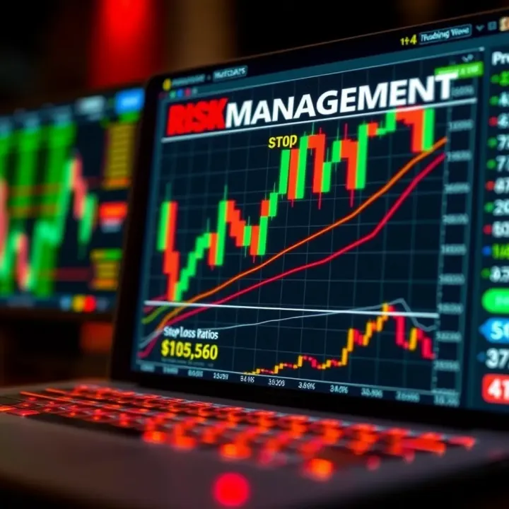 Risk Management Techniques for Binary Options Trading Graphical representation of risk management strategies including stop loss and payout ratios for binary options trading