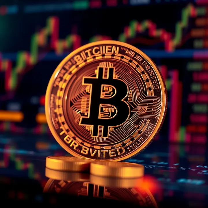 Illustration of cryptocurrency symbols and icons representing factors influencing Bitcoin price