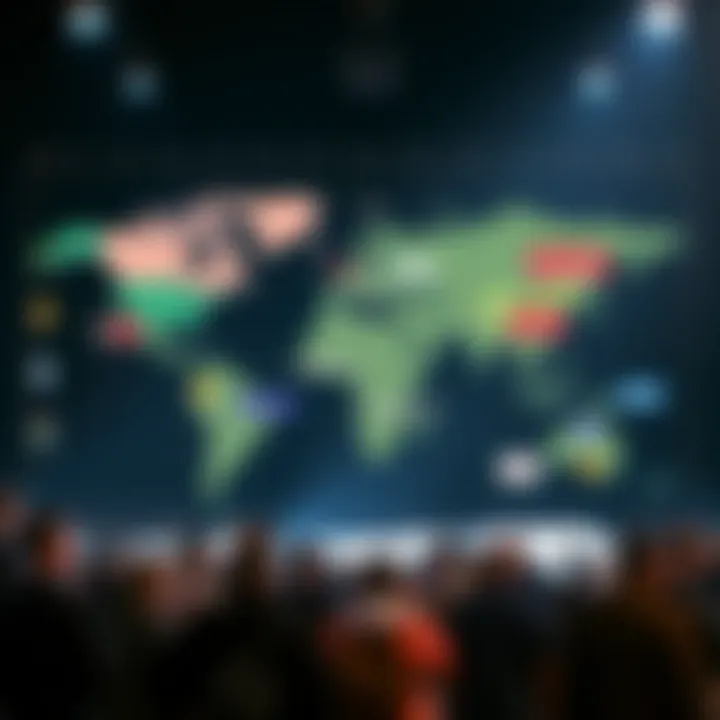 Diverse multinational and regional beverage brands showcasing their market presence on a world map