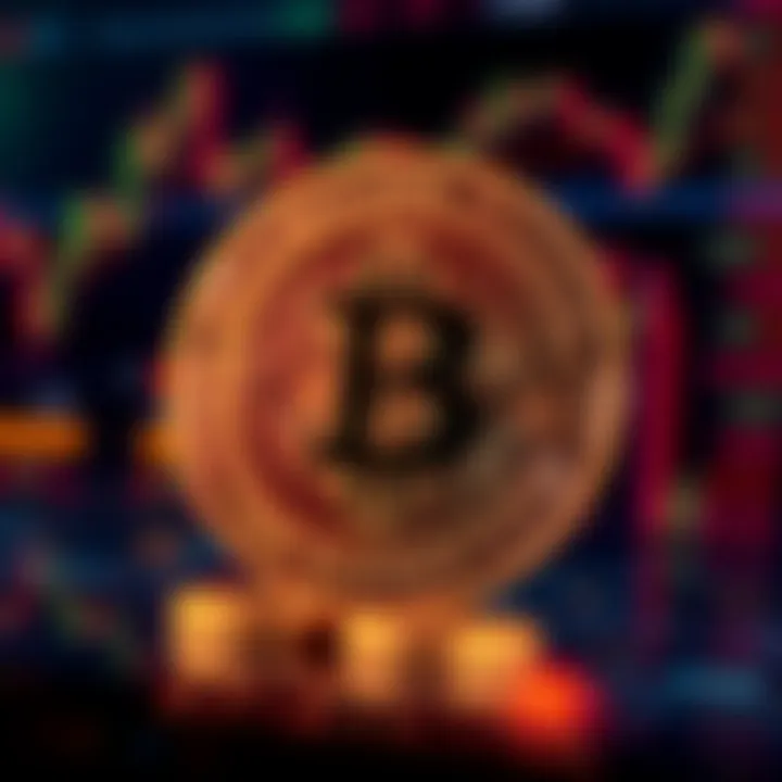 Illustration of cryptocurrency symbols and icons representing factors influencing Bitcoin price