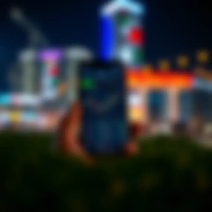 Mobile phone displaying an intuitive online trading app interface with real-time market data