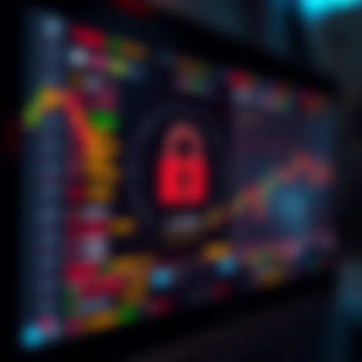 Secure login screen emphasizing encryption and user protection in online trading