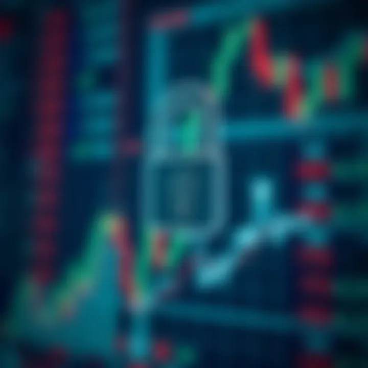 Lock symbol emphasizing security measures for online trading platform