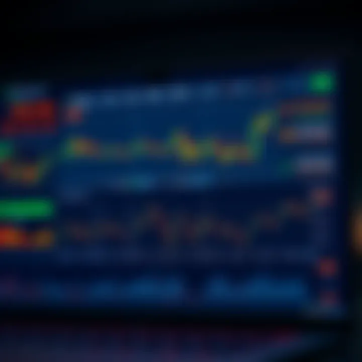 Trading platform dashboard showing various currency pairs and charts