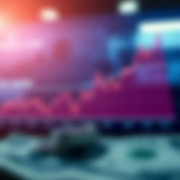 Graph showing fluctuating exchange rates between US dollar and Pakistani rupee over time
