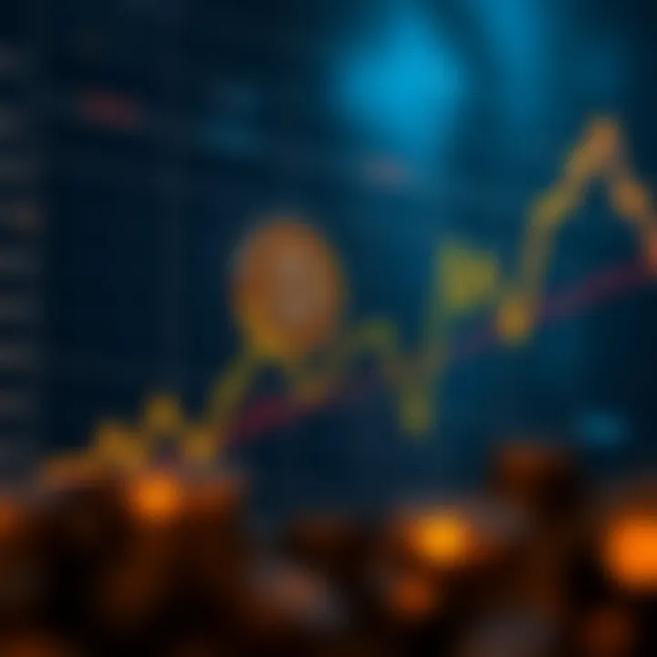 Graph showing the upward and downward trends in Dot Coin value over recent months