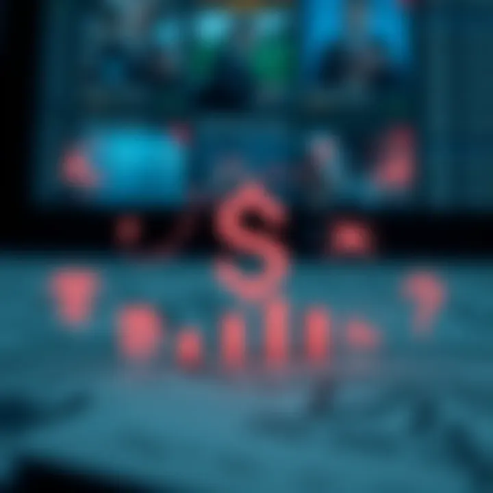 Illustration of economic factors impacting currency values with icons representing policies and market trends