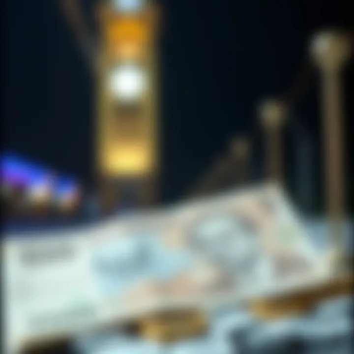 Illustration of economic and political factors influencing currency value in Pakistan