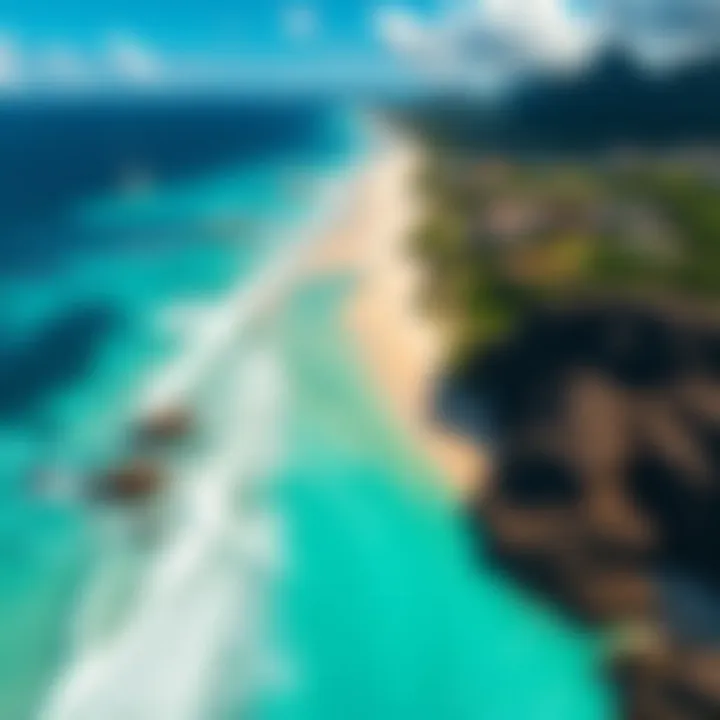 Aerial view of Kailua Beach showcasing turquoise waters and soft white sand along the coastline