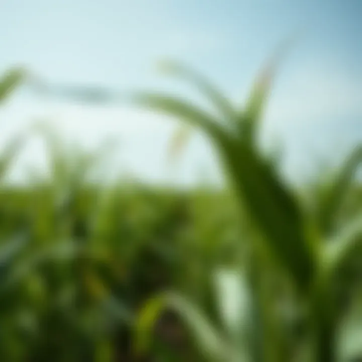 Lush green sugarcane field under clear sky illustrating ideal soil and climate conditions