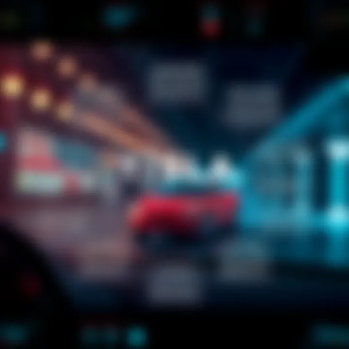 Diagram illustrating factors influencing Tesla stock price including global market trends and local investment aspects