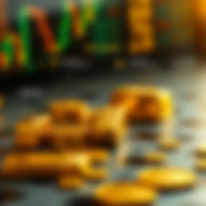 Key Influences on Gold versus USD Price Illustration showing key factors influencing gold value including economic indicators and market demand