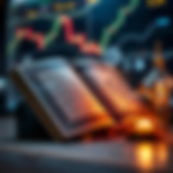 Conceptual illustration of Islamic finance principles with a Quran and financial graphs