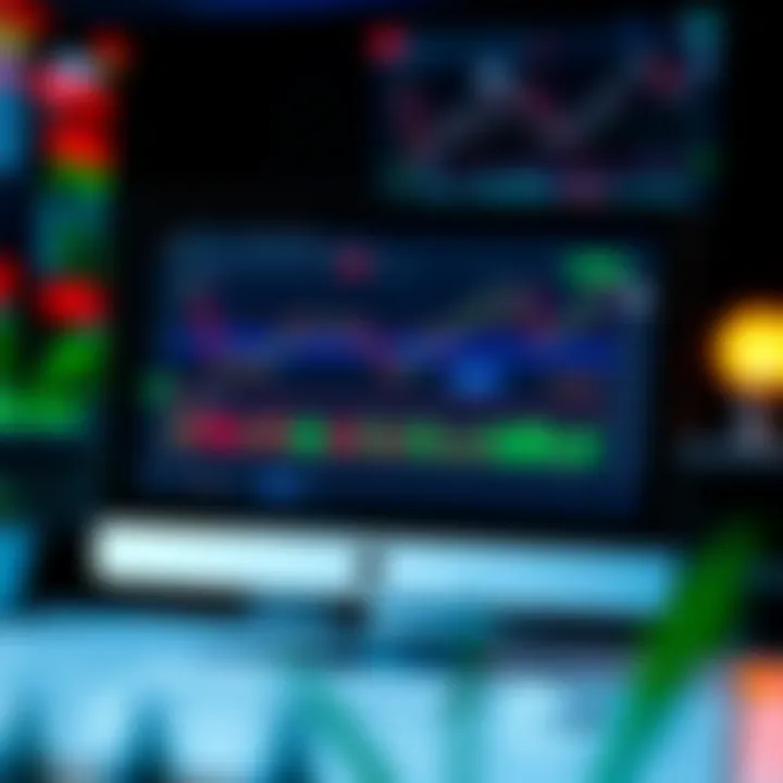 Computer screen displaying the cTrader trading platform interface with charts and tools