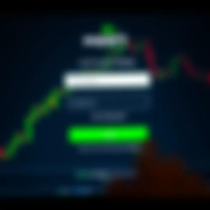 User interface showing login screen with username and password fields for trading platform