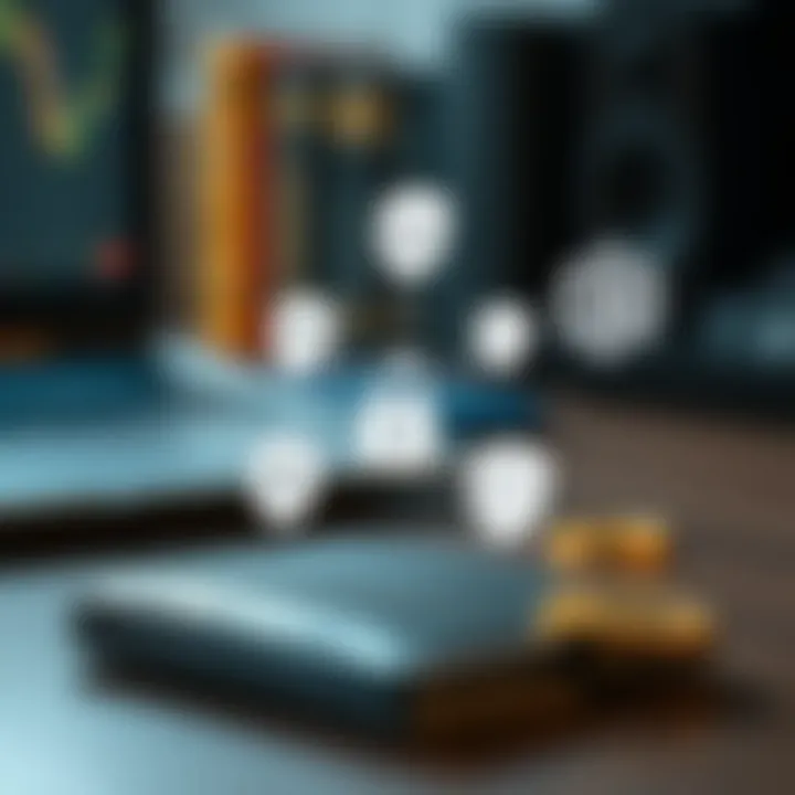 Secure Crypto Wallet with Risk Management and Regulatory Compliance Illustration of a secure digital wallet with icons representing risk management and compliance regulations