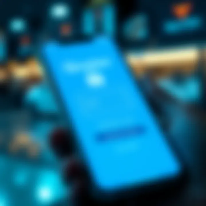 Secure smartphone login screen with verification for trading application