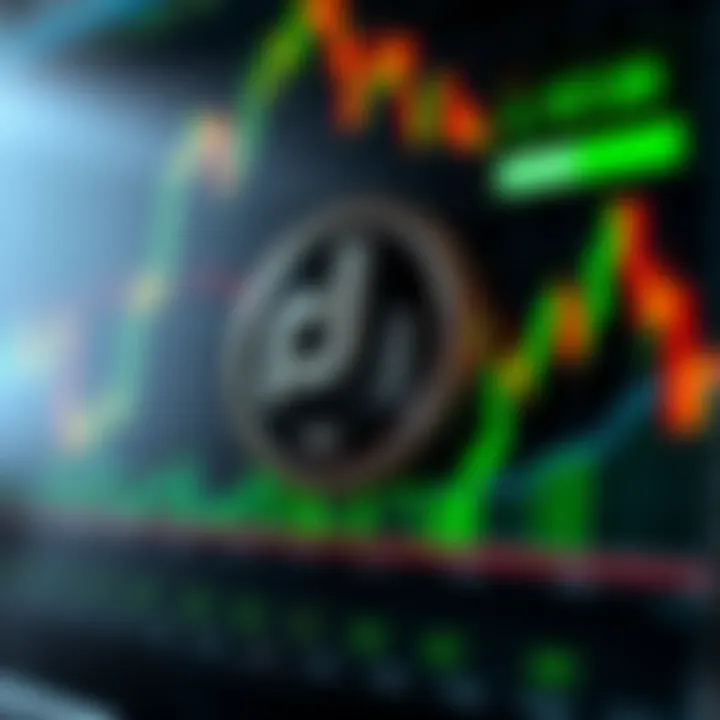 Graph showing SEI token price fluctuations and market trends