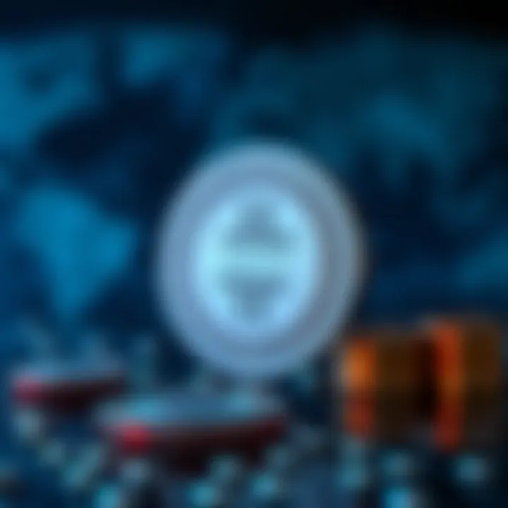 SSV Coin and Its Blockchain Infrastructure Digital representation of SSV Coin with blockchain network in background
