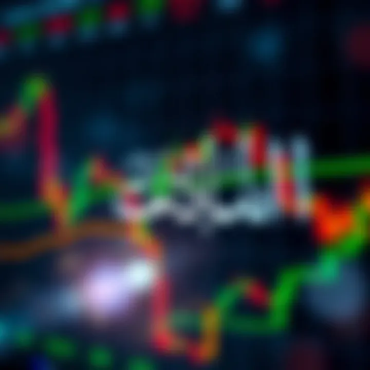 Halal Investment Guidance in Islamic Trading Stock market charts with Islamic calligraphy signifying halal investment guidance