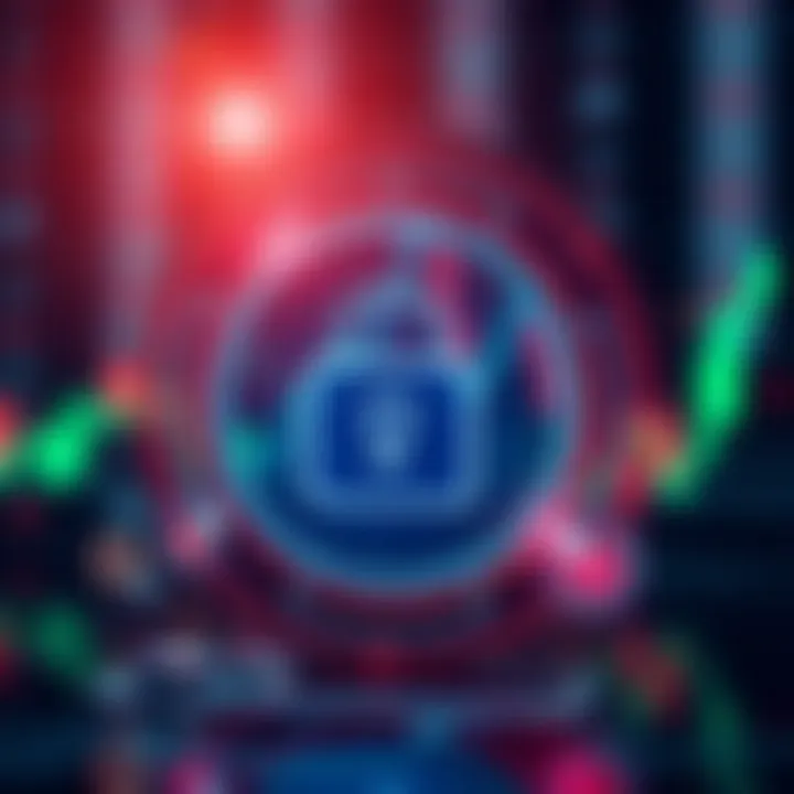 Secure digital padlock representing app security for online trading