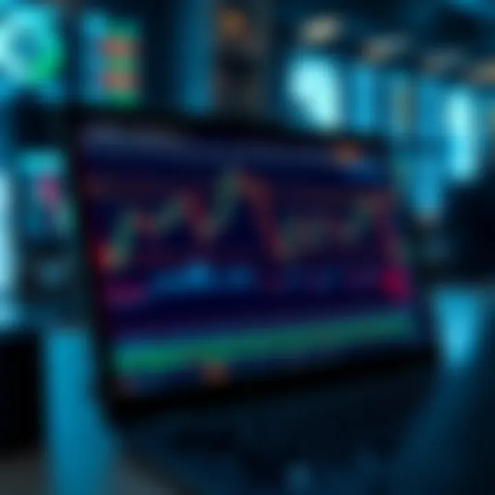 TradingView chart interface integrated within the Deriv trading platform showing candlestick patterns and technical indicators