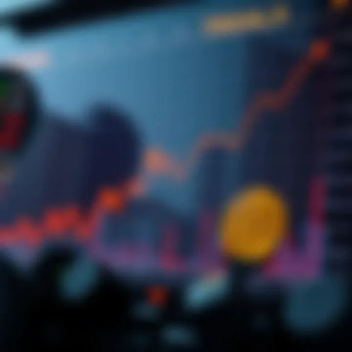 Graph depicting upward and downward trends in TRB cryptocurrency value over time