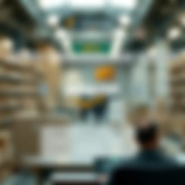 Diagram illustrating Amazon's integrated business model including e-commerce, logistics, and cloud computing