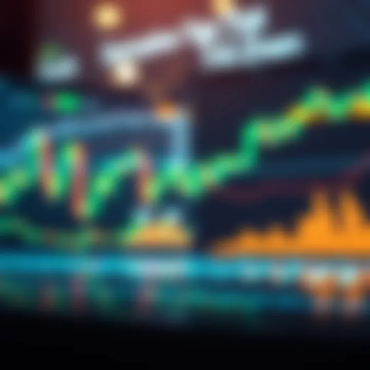 Conceptual illustration of derivative trading showing fluctuating graphs and financial assets