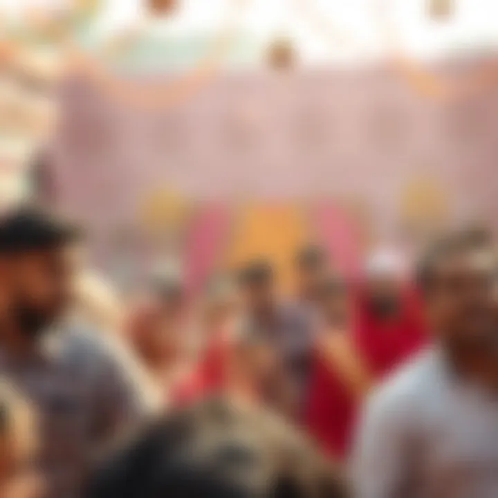 Traditional Pakistani wedding celebration with colorful decorations and joyful atmosphere