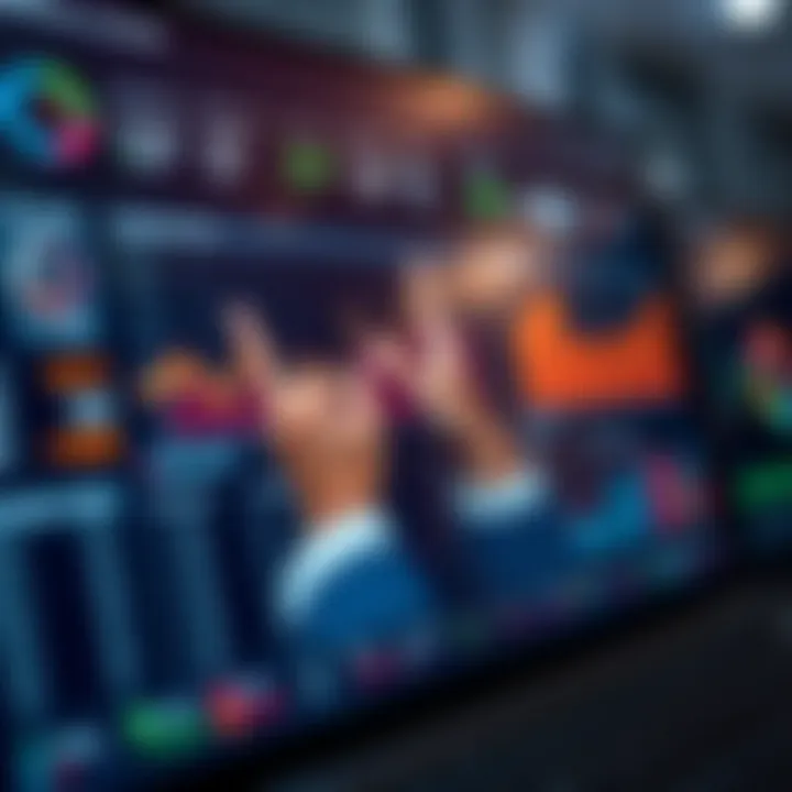 Dashboard with analytics metrics highlighting trending content performance across platforms