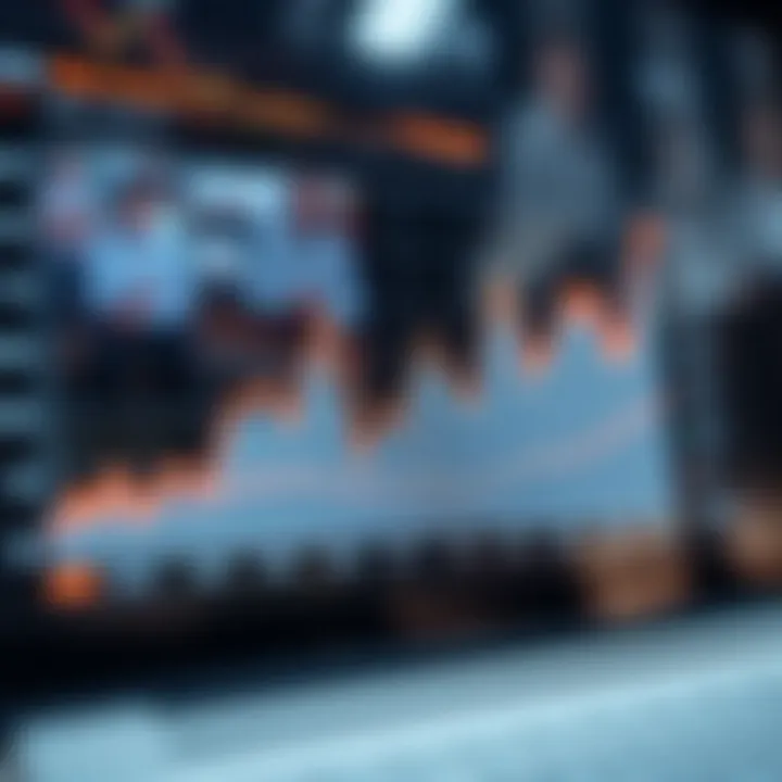 Graph showing rising and fluctuating digital content engagement over time