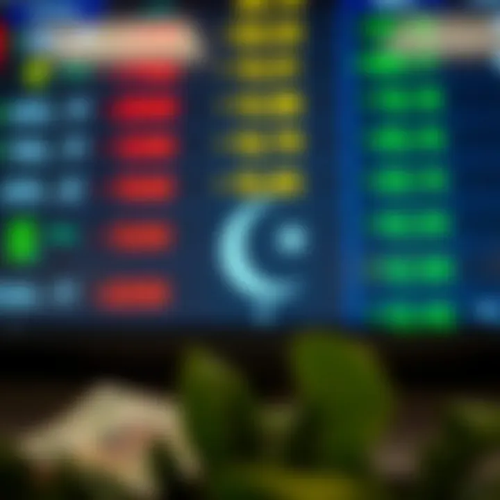 Currency exchange board displaying US dollar to Pakistani rupee rates with financial data in background