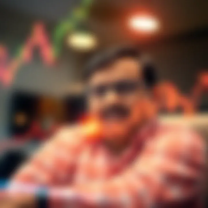 Abstract graphic depicting market trends and industry growth influenced by major business ventures