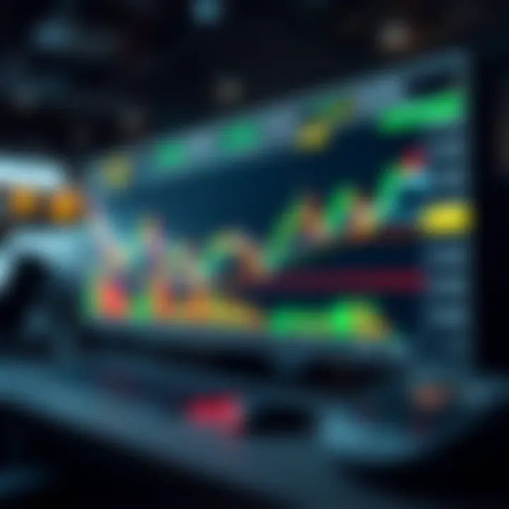 Chart displaying the XHMaster Formula Forex Indicator with trend signals and trading zones