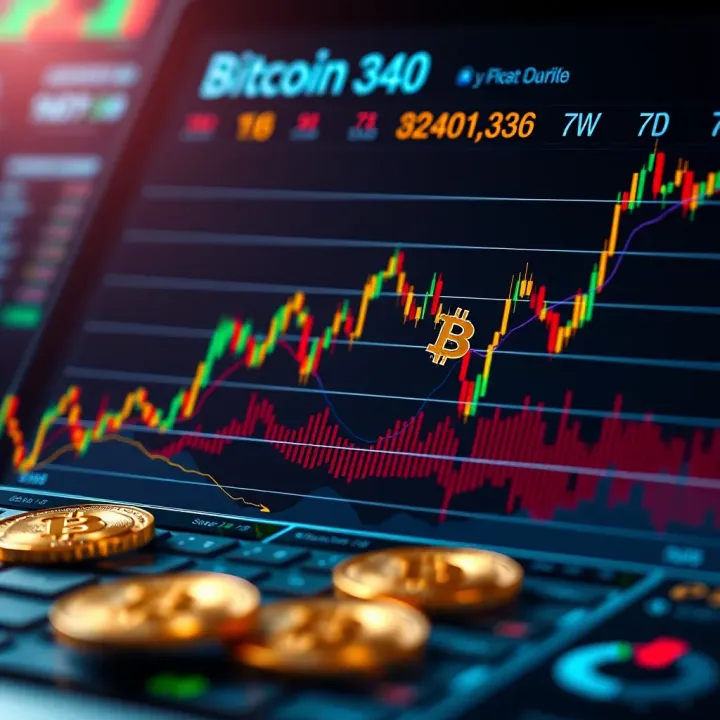 Graph showing Bitcoin price fluctuations influenced by global market trends and technology advancements