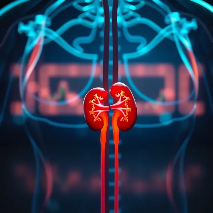 Visual of common symptoms and treatment options for managing chronic kidney disease