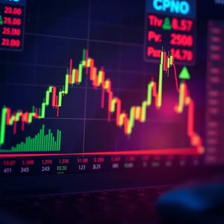 Graph depicting the price trends and technical analysis of Nervos Network's CKB cryptocurrency