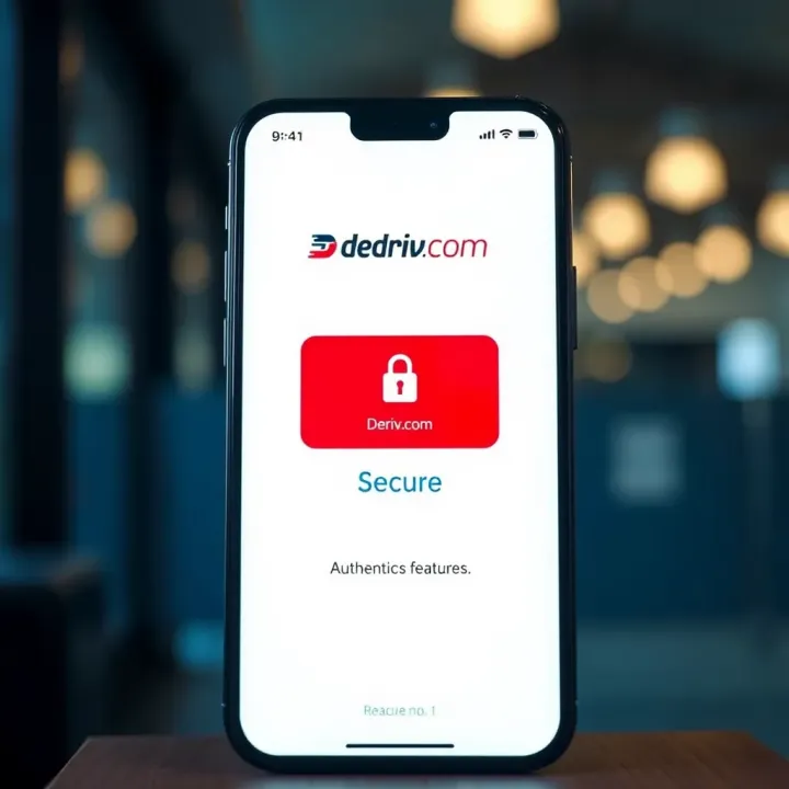 Secure Access to Deriv.com Trading Platform Secure login screen of the Deriv.com app showing authentication features