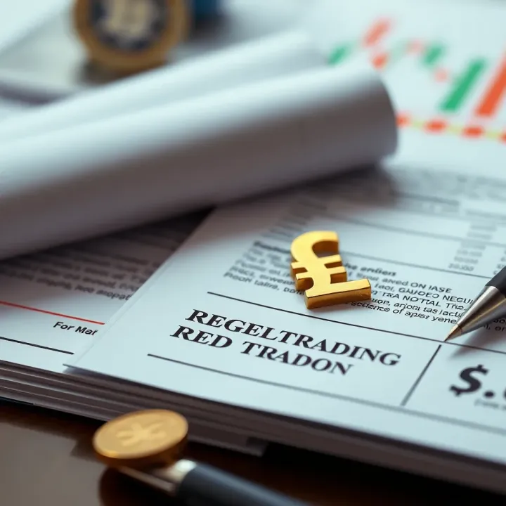 Illustration of regulatory documents and currency symbols indicating CFD trading regulations in Pakistan