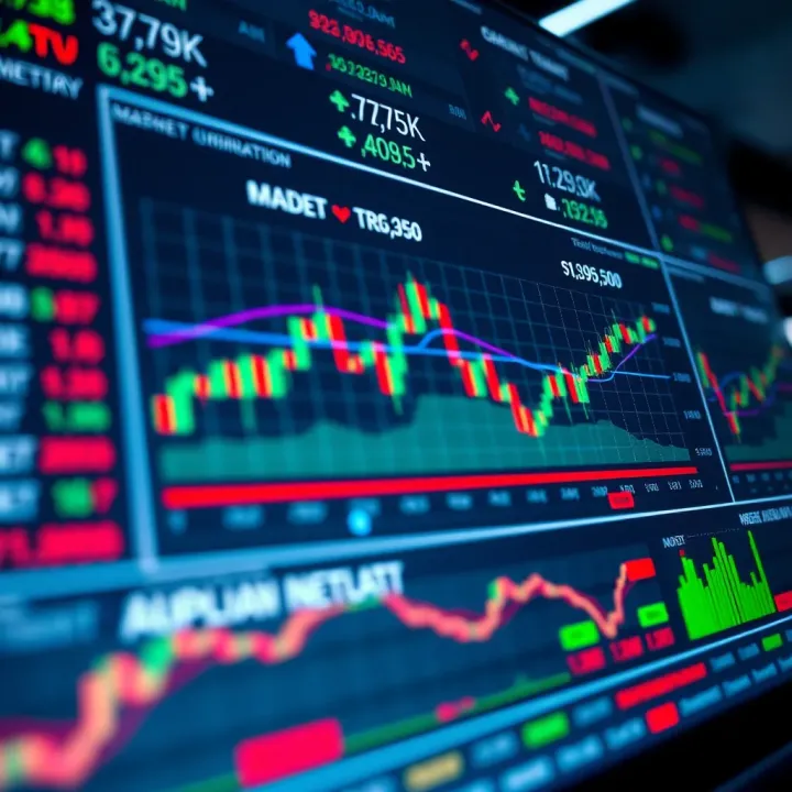 Dashboard of a trading platform showing stock charts and market indicators relevant to Pakistan